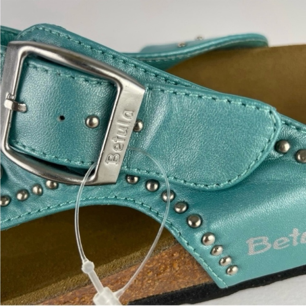 Birkenstock Betula Lambada Turquoise Teal Mermaid Crystal Studded Sandals EUC - Picture 11 of 14